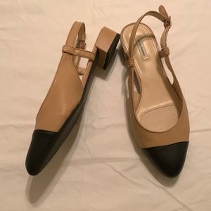 Leather, sling back, Spectators, size 8.5